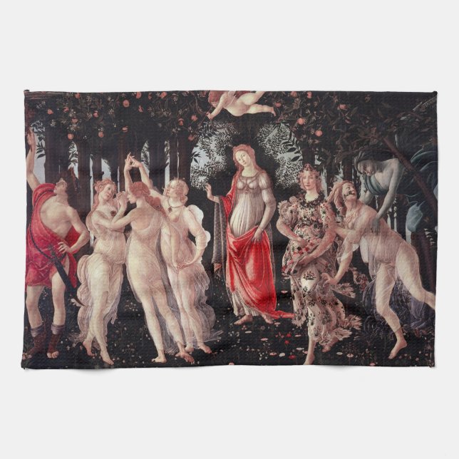 Paño De Cocina Renacimiento del Primavera Sandro Botticelli (Horizontal)