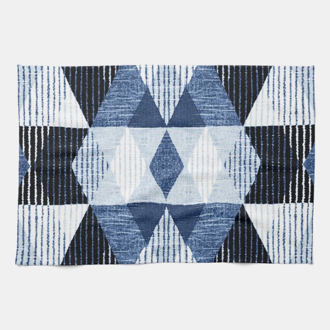Paño De Cocina Repetición Geométrica: Fondo texturado. (Horizontal)