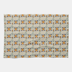 Paño De Cocina Repro Tile Tradicional De Tulipán Amarillo Delft
