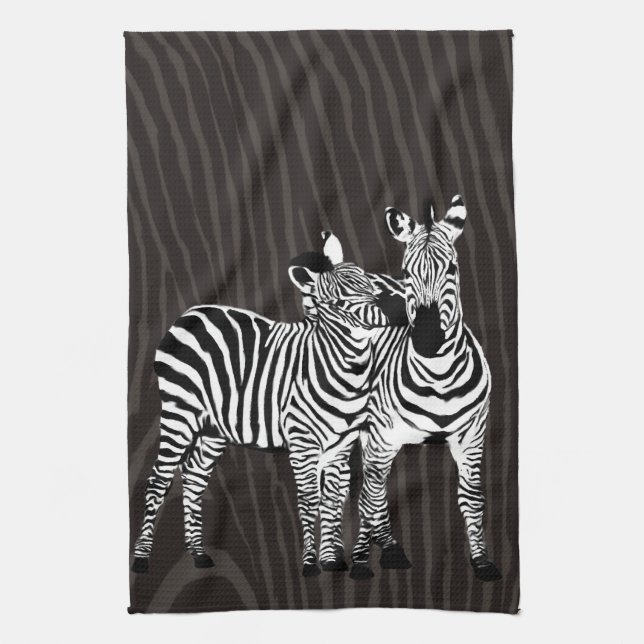 Paño De Cocina Reproducción de cebra (Vertical)