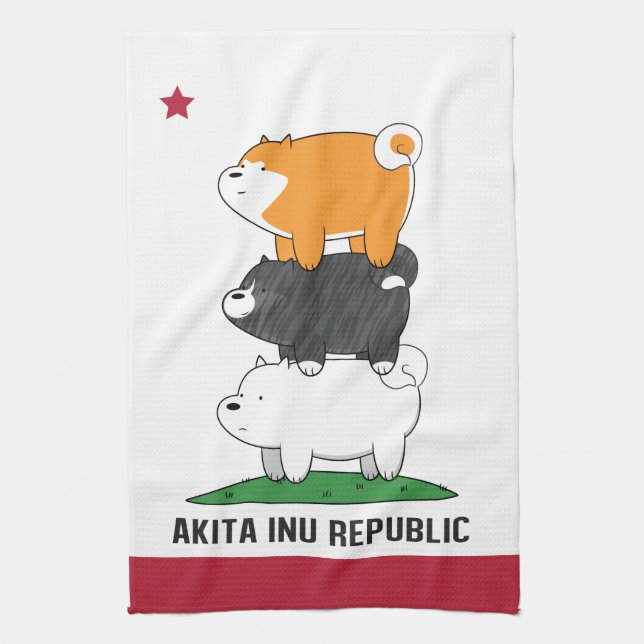 Paño De Cocina República de Akita Inu (Vertical)