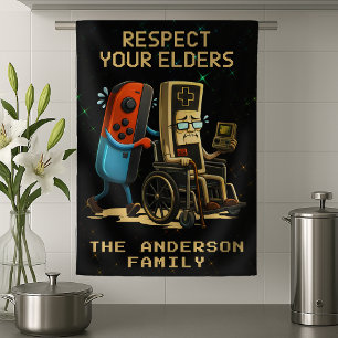 Paño De Cocina Respeten a sus mayores Control de juegos retro div