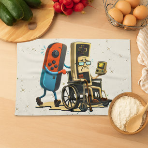 Paño De Cocina Respeto a tus mayores Control de juego Retro Diver