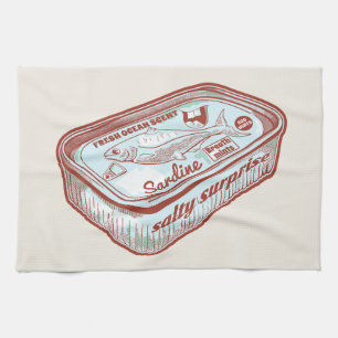 Paño De Cocina Respiro malo, sardinas graciosas