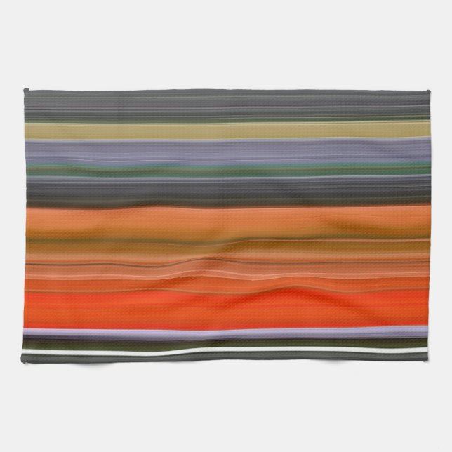 Paño De Cocina Resumen #1: Naranja y gris (Horizontal)