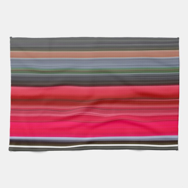 Paño De Cocina Resumen #1: Rojo y Gris (Horizontal)
