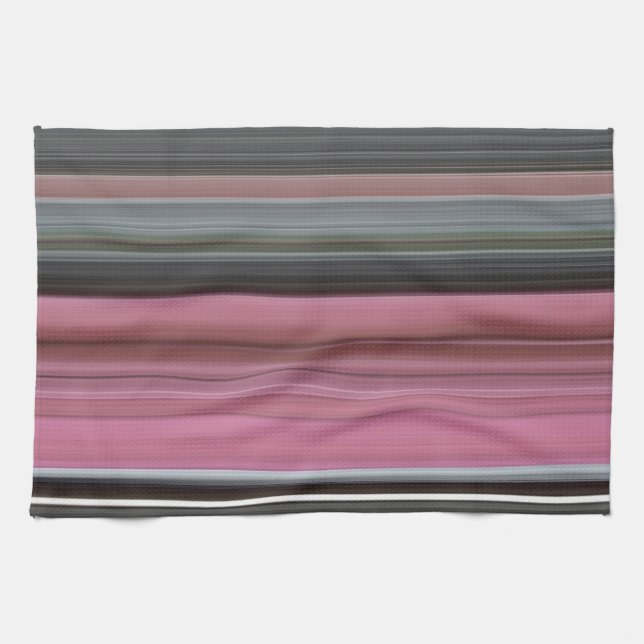 Paño De Cocina Resumen #1: Rosa y gris (Horizontal)