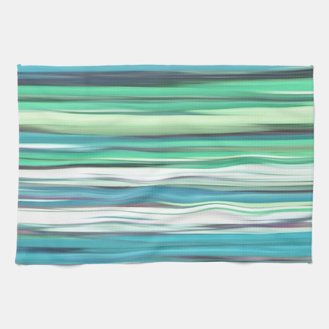 Paño De Cocina Resumen #2: Azul azul de Aqua (Horizontal)