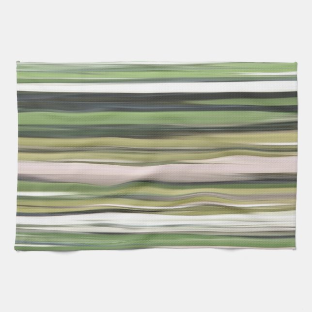 Paño De Cocina Resumen #2: Desenfoque verde oliva (Horizontal)