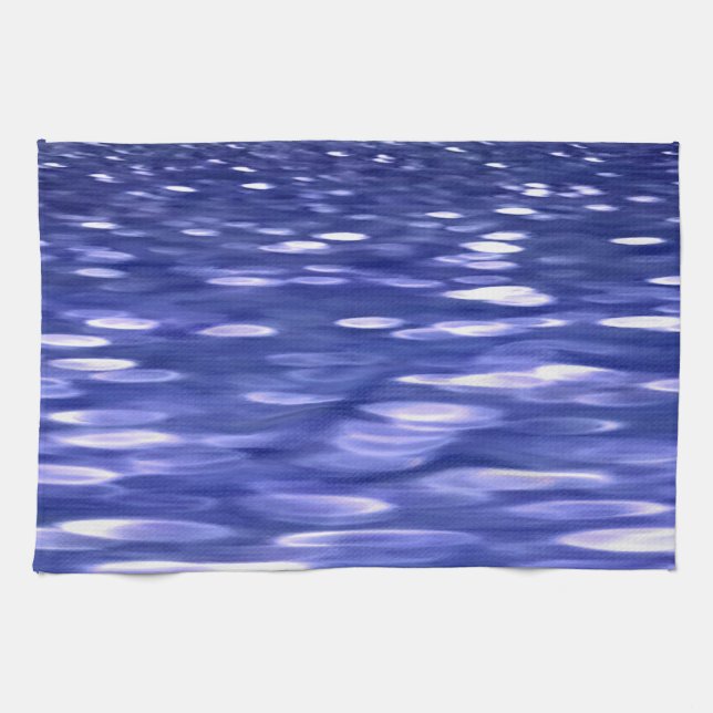Paño De Cocina Resumen #3: Brillo azul (Horizontal)
