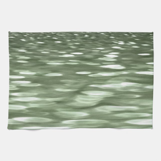 Paño De Cocina Resumen #3: Desenfoque verde oliva (Horizontal)