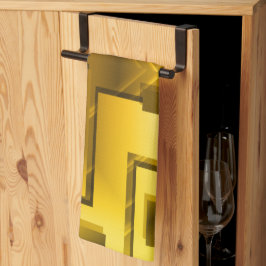 Paño De Cocina Resumen Amarillo dorado