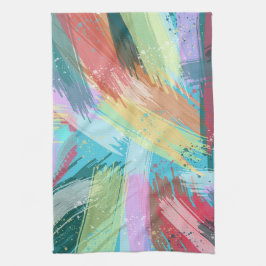 Paño De Cocina Resumen Art Pastel