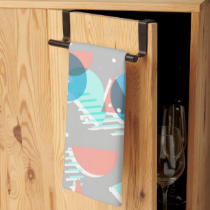 Paño De Cocina Resumen Bauhaus Half Circles Mod Pop Art Pattern