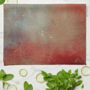 Paño De Cocina Resumen contemporáneo Rojo Oro Azul pintado
