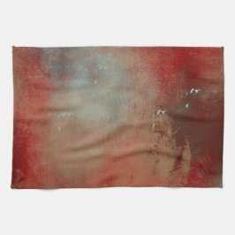 Paño De Cocina Resumen contemporáneo Rojo Oro Azul pintado