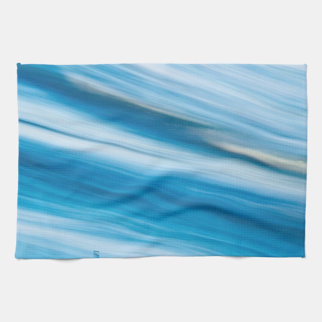 Paño De Cocina Resumen de azul marino (Horizontal)