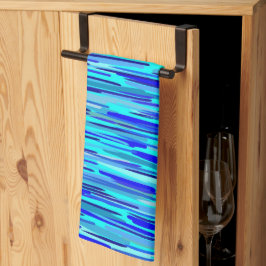 Paño De Cocina Resumen de Caídas de Lluvia Azul