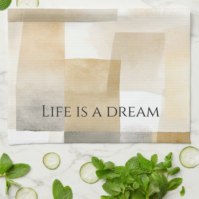 Paño De Cocina Resumen de Cream Brown de moda (Doblado)