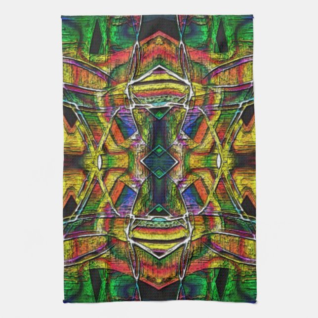 Paño De Cocina Resumen de diseños de estilo tribal, tallados (Vertical)