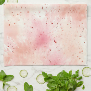 Paño De Cocina Resumen de guiño rosado de Girly Peach