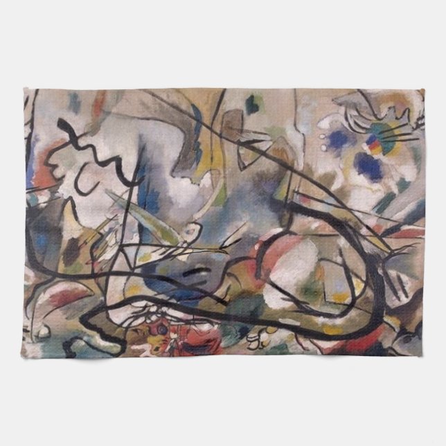 Paño De Cocina Resumen de Kandinsky (Horizontal)