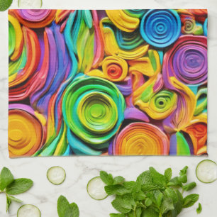 Paño De Cocina Resumen de la alegría cerámica