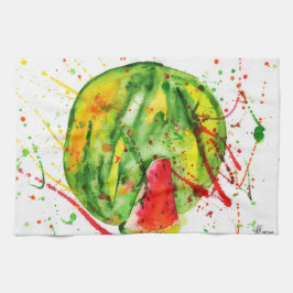 Paño De Cocina Resumen de la sandía acuática brillante