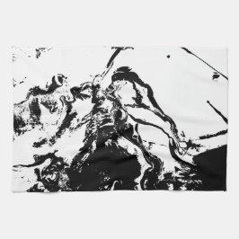 Paño De Cocina Resumen de las caras de la cocina de arte incident