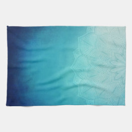 Paño De Cocina Resumen de Mandala azul de bonito