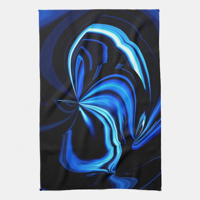 Paño De Cocina Resumen de mariposa azul (Vertical)