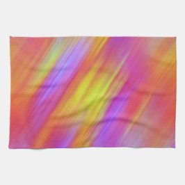 Paño De Cocina Resumen de Neon Brillante Rojo Rosa Amarillo