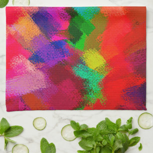 Paño De Cocina Resumen de pintura colorida #3