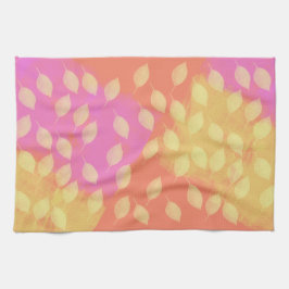 Paño De Cocina Resumen de rapsody en amarillo, terracota y violet