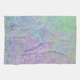 Paño De Cocina Resumen de tinta de neón pastel de lavanda
