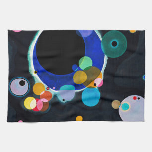 Paño De Cocina Resumen de varios círculos de Kandinsky