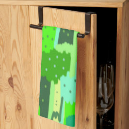 Paño De Cocina Resumen del follaje verde