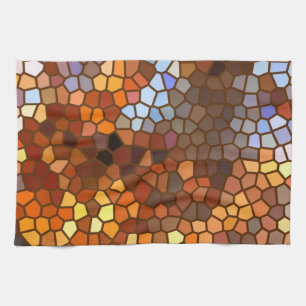 Paño De Cocina Resumen del mosaico de otoño