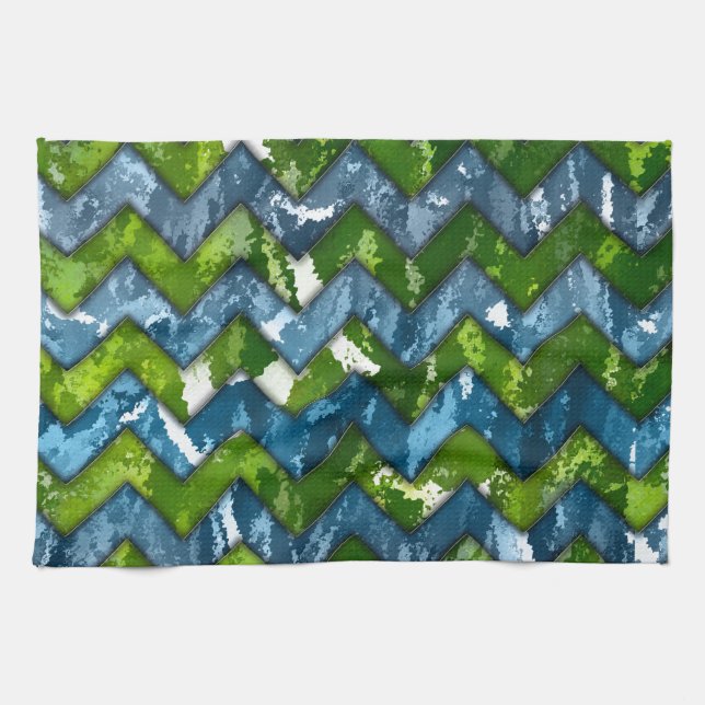 Paño De Cocina Resumen Diseño de Art Chevron (Horizontal)