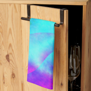 Paño De Cocina Resumen Diseño de franja de arco iris flotante