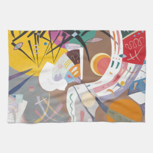 Paño De Cocina Resumen dominante de la curva de Kandinsky