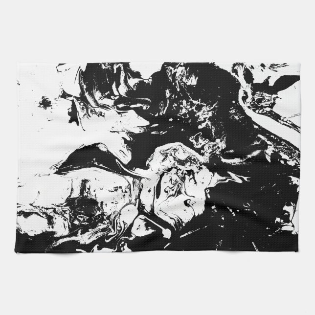 Paño De Cocina Resumen enfrenta el arte incidental (Horizontal)