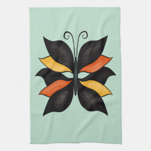 Paño De Cocina Resumen Mariposa Rara Extraña Hermosa Inscripción