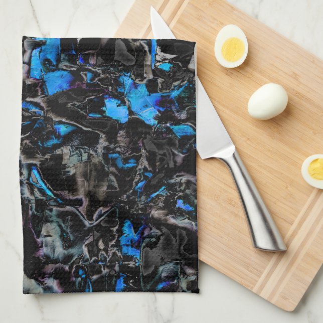 Paño De Cocina Resumen mirando las alas de murciélago sobre turqu (Doblado Cuarto)