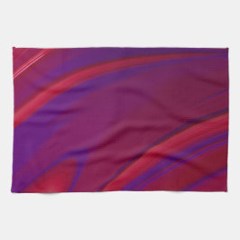 Paño De Cocina Resumen moderno Minimalista Red Purple Swirl