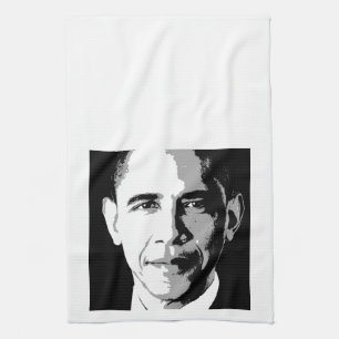 PAÑO DE COCINA RETRATO CUADRADO DE BARACK OBAMA - .PNG