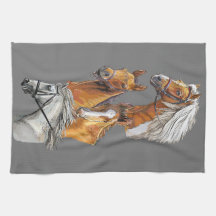 Retrato de caballos de dibujo a mano