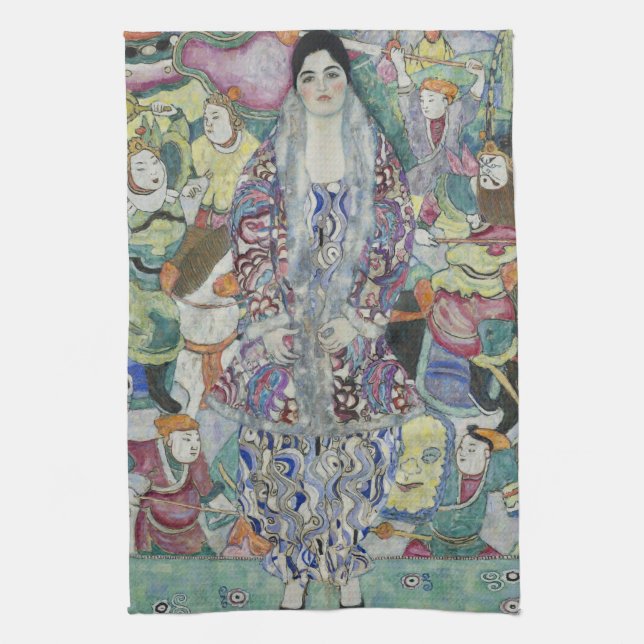 Paño De Cocina Retrato de Friederike Maria Beer por Gustav Klimt (Vertical)