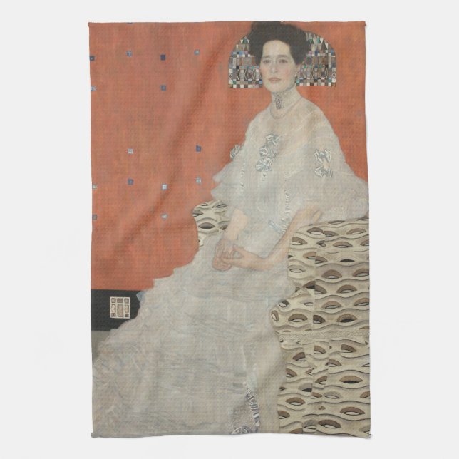 Paño De Cocina Retrato de Fritza Riedler por Gustav Klimt (Vertical)