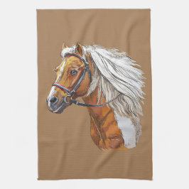 Paño De Cocina Retrato de herradura dibujado a mano